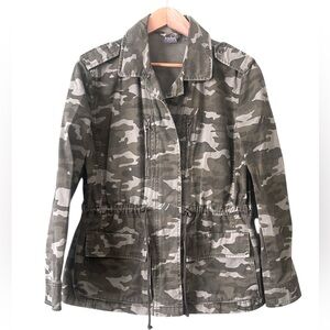 SOHO Jeans Army Green Camo Military CArgo Light Jacket Y2K 2000s Sz M